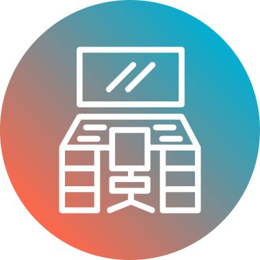 Bilgisayar modern simgesinin vektör illüstrasyonu