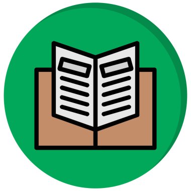 kitap simgesi, vektör illüstrasyonu