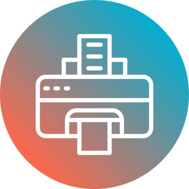 Yazıcı simgesi vektör illüstrasyonu