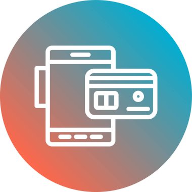 Moda Biçimli İzole Arkaplanda Kredi Kartı Simgesi