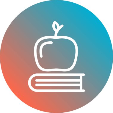 elma yassı ikon vektör çizimi