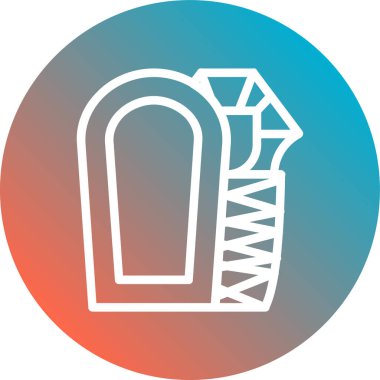 mezar. Web simgesi basit tasarım illüstrasyonu.