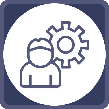 dişli simgesi. vektör biçimi kobalt sembolü, beyaz renkler, yuvarlak açılar, beyaz arkaplan.