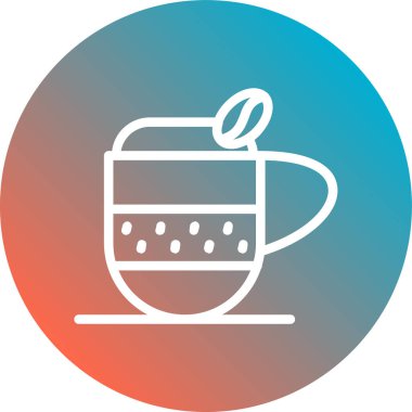 Sıcak içecek simge vektör çizim