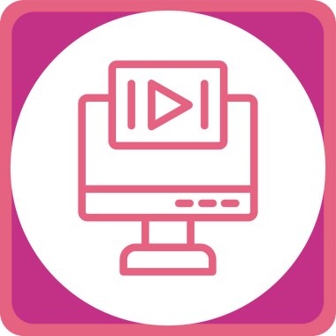 video simgesi vektör illüstrasyonu