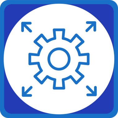 COG Tümleştirme vektör simgesi bir çerçeve içinde