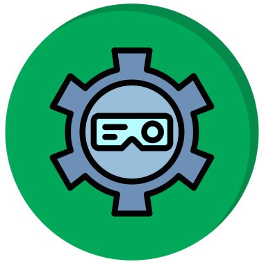 dişli simgesi vektör illüstrasyonu