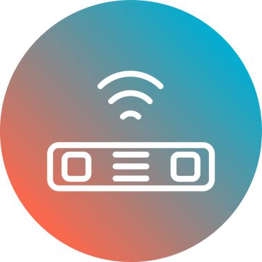 Kablosuz. Web simgesi basit illüstrasyon