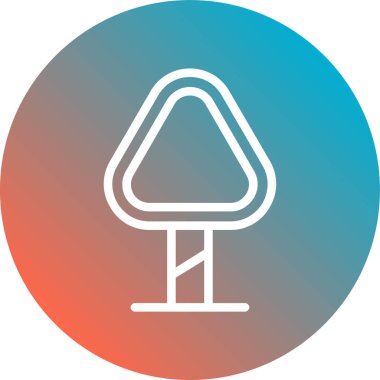 Bir ağaç simgesinin vektör illüstrasyonu