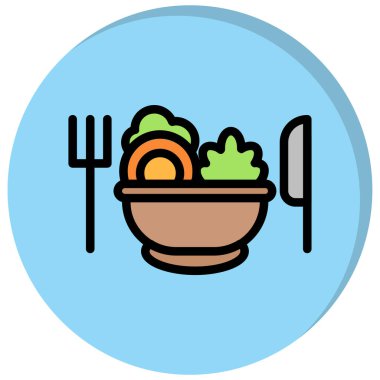 Yemek. Web simgesi basit illüstrasyon