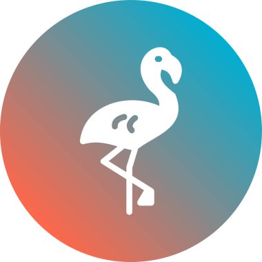 Flamingo simgesinin vektör illüstrasyonu