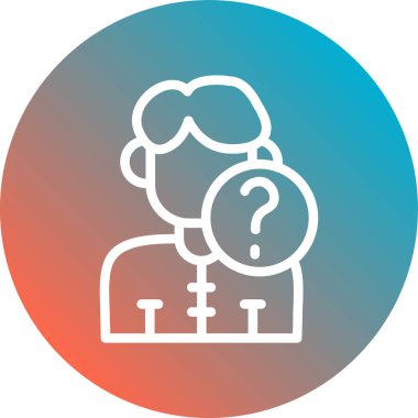 güzel soru işareti vektör simgesi