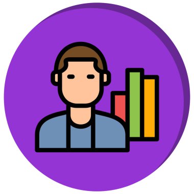 Kitap simgesi olan adam, vektör illüstrasyon tasarımı