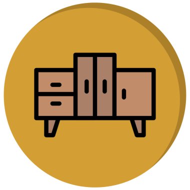 Tahta kutu simgesi, vektör illüstrasyonu