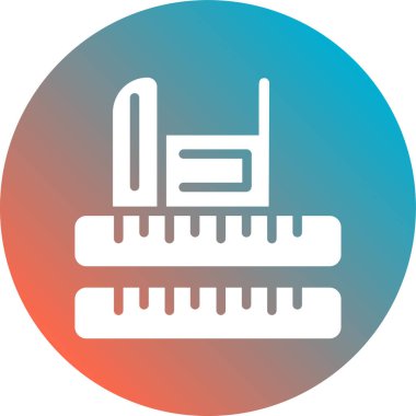 Kalem cetvel vektörü simgesi simgesi