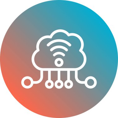 Kablosuz. Web simgesi basit illüstrasyon