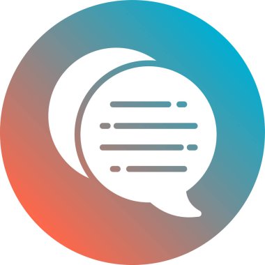 kabarcık sohbet dairesel simgesi rozet biçiminde