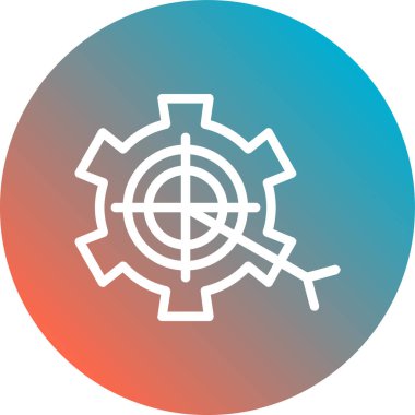 dişli simgesinin vektör illüstrasyonu