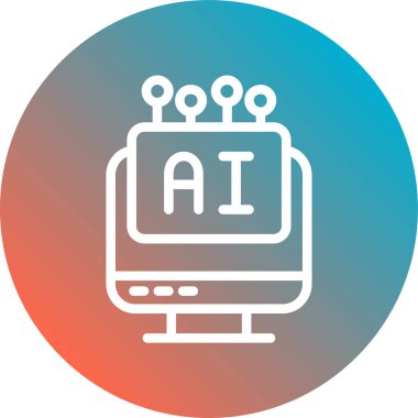 robot. Web simgesi basit illüstrasyon