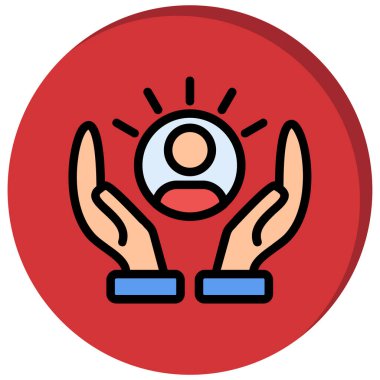 ampul fikir simgesi, vektör illüstrasyon