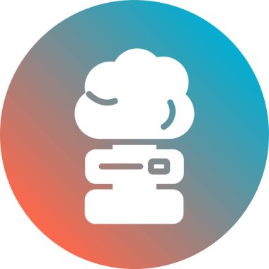 Bulut modern simgesi, vektör illüstrasyonu