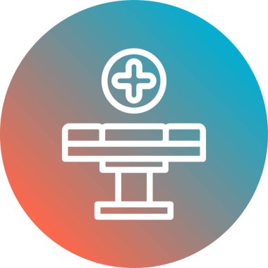 Haçlı bir hastanenin vektör simgesi