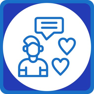 Mesaj sohbeti. Web simgesi basit illüstrasyon