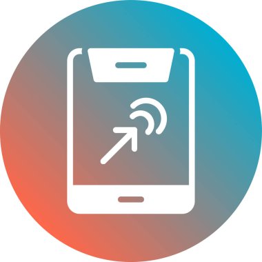 Telefon simgesi soyut arkaplan grubunda izole edildi