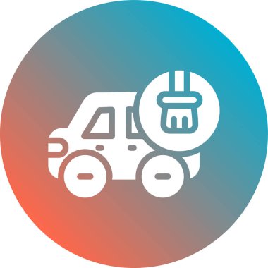 Bir araba simgesinin vektör illüstrasyonu