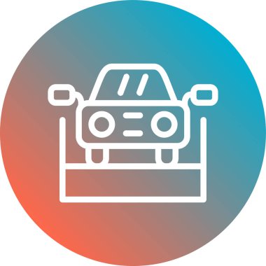 Araba simgesinin vektör illüstrasyonu