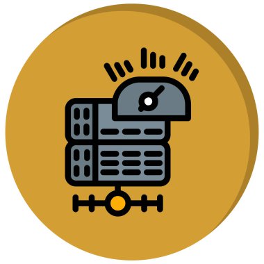 Bir robot simgesinin vektör illüstrasyonu