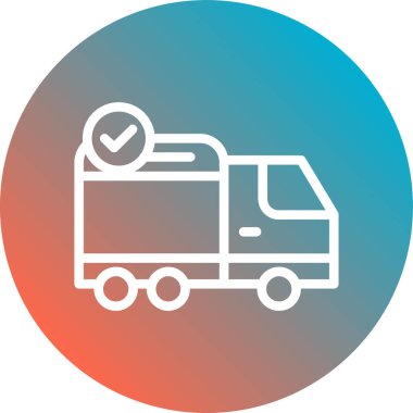 Kargo kamyonunun vektör çizimi