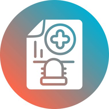 tıbbi kitap simgesi, vektör illüstrasyonu