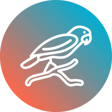 papağan simgesi vektör illüstrasyonu