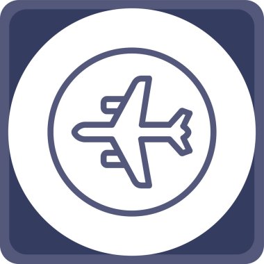 düzlem ikonu vektör illüstrasyonu