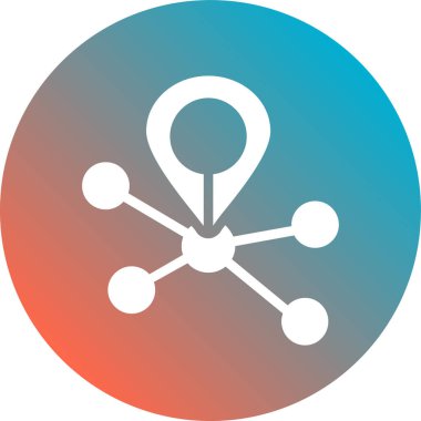 Benzersiz konum vektör simgesi