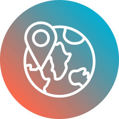 Yerküre, konum, konum simgesi ile harita konumu