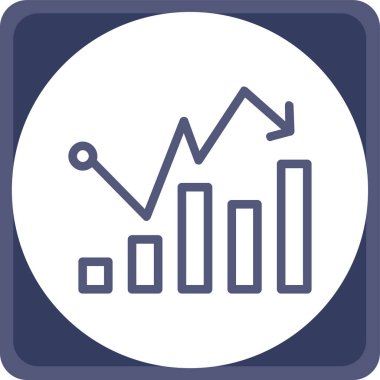 Grafikli bir grafiğin vektör simgesi