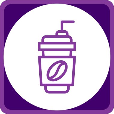 vektör kahve simgesi, basit vektör illüstrasyonu