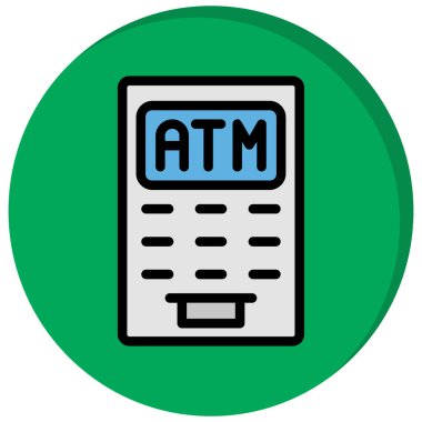 ATM simgesi, basit vektör çizim