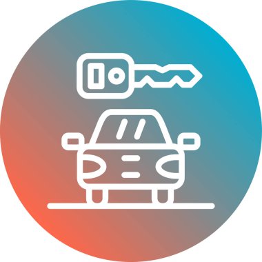 - Araba. Ağ simgesi. resimleme