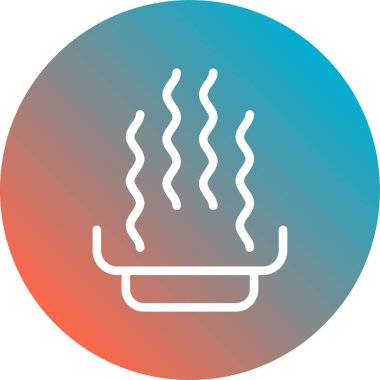 Sıcak içecek ikonunun vektör çizimi