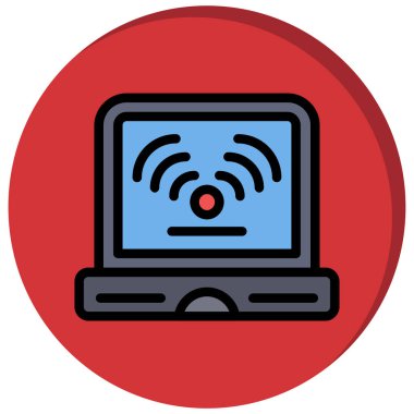 Internet bağlantısı renkli vektör simgesi