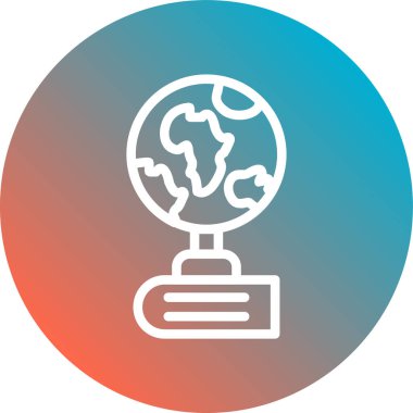 Modern dünya dünya ikonunun vektör illüstrasyonu