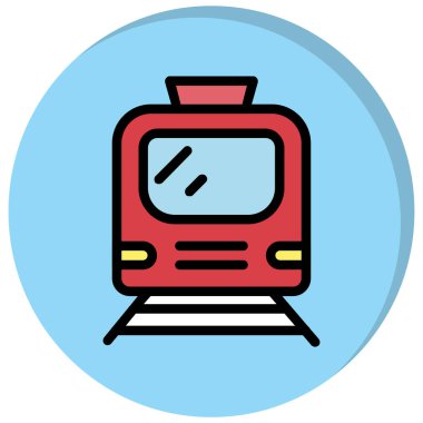 Metro mu? Web simgesi basit illüstrasyon