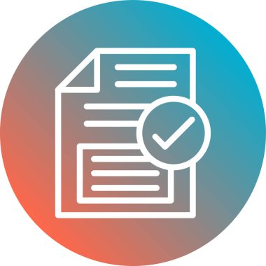 Kontrol listesi simgesi, vektör illüstrasyonu