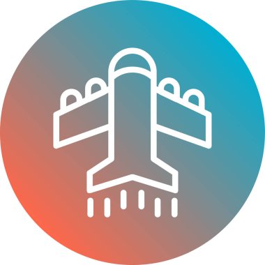 Moda tarzında izole edilmiş uçak simgesi