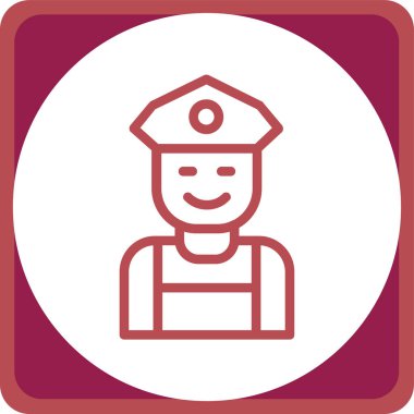 Bir polis simgesinin vektör illüstrasyonu