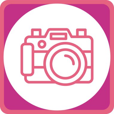 Bir kamera simgesinin vektör illüstrasyonu