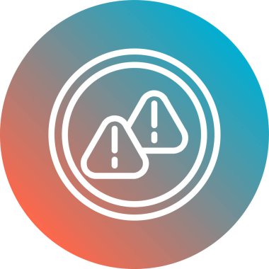 güzel ünlem işareti vektör çizgisi simgesi